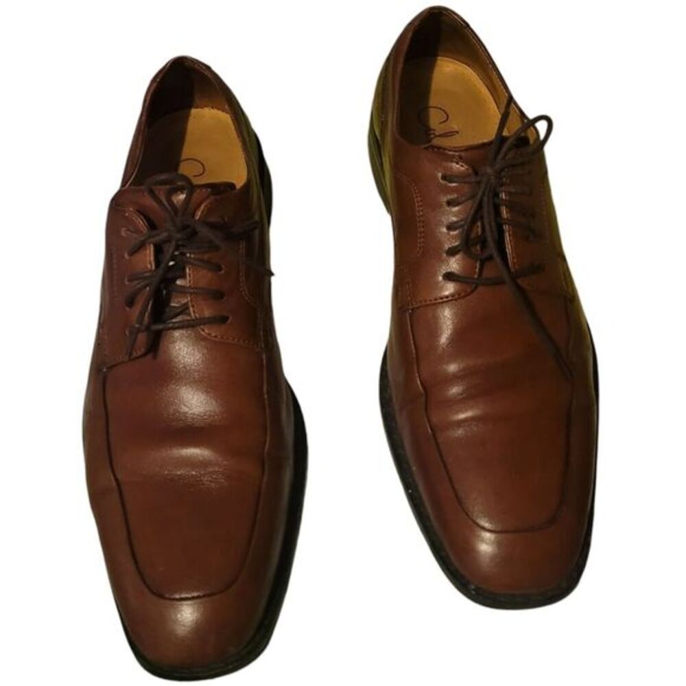 Cole Haan‎ Martino  Brown Leather Apron Toe Oxford Lace Up Shoe Men's 8:5